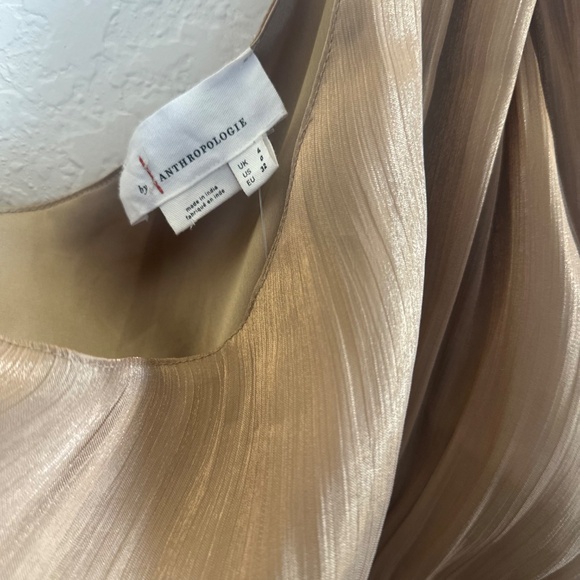 Anthropologie One-Shoulder Metallic Jumpsuit - Picture 3 of 6